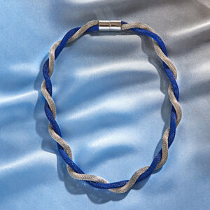 Magnet 3Pagen Náhrdelník modrá/striebristá dĺžka 48cm