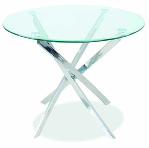 AGIP jedálenský stôl, chróm/sklo