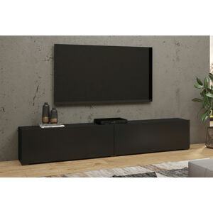 EMMA 40 moderný tv stolík čierna/ dub wotan