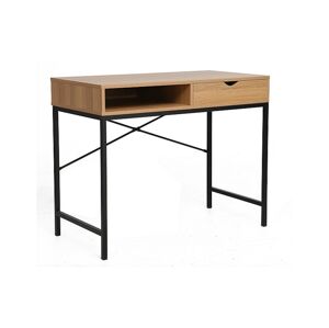 P-027 písací stôl, dub / čierna