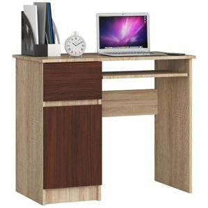 Dizajnový písací stôl PIXEL90L, dub Sonoma / wenge