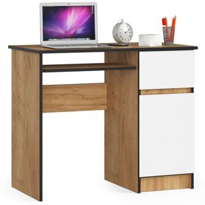 Dizajnový písací stôl PIXEL90P, dub Craft biely