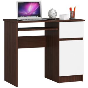 Dizajnový písací stôl PIXEL90P, wenge/biely