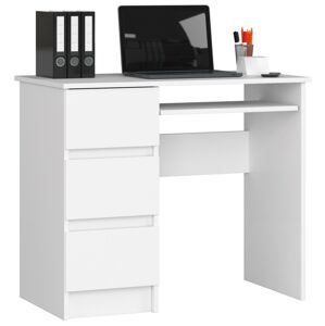 Dizajnový písací stôl JIRÍ90L, biely
