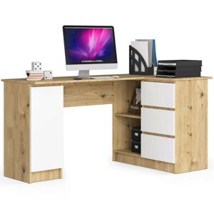 Dizajnový písací stôl ROMAN155P, dub Artisan / biely