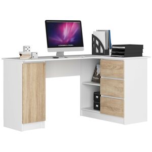 Moderný písací stôl SCYL155P, biely / dub Sonoma