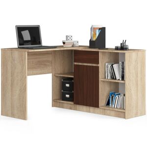 Dizajnový písací stôl CASPER, dub Sonoma / wenge