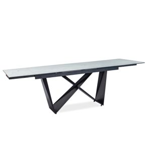 KAVALIER jedálenský stôl, čierna/mramor