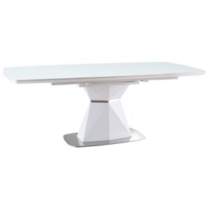 AGBA, rozkladací jedálenský stôl, biela matná