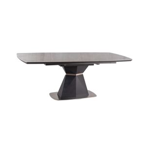 AGBA, rozkladací jedálenský stôl, mramor / antracit