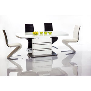 GUCI jedálenský stôl 85x140, biela/biely lesk
