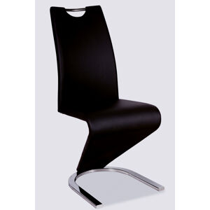Jedálenská stolička HK-090, čierna/chróm