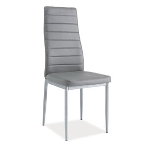 Jedálenská stolička VERME, šedá/alumínium