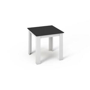 >> KONGI jedálenský stôl 80, biela/čierna