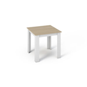 KONGI malý jedálenský stôl 80, dub sonoma/biela