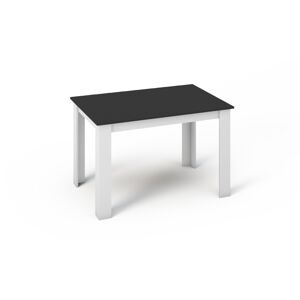 >> KONGI jedálenský stôl 120, biela/čierna