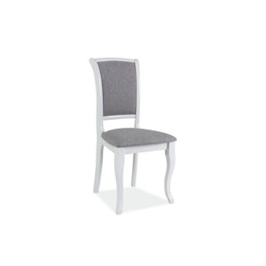 SC-MN čalúnená jedálenská stolička, biela/sivá