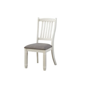 Byvajsnami SK, PROKOP jedálenská stolička, biela patina/dub tmavý