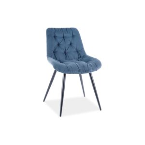 PREGA čalúnená stolička modrá/čierna FJORD 86