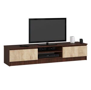 Moderný TV stolík ROMANA160, wenge / dub Sonoma