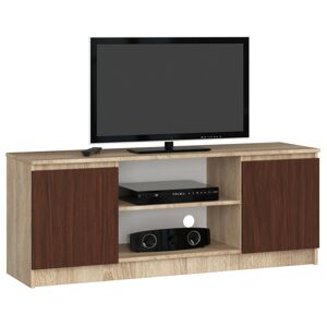 Dizajnový TV stolík ROMANA140, dub Sonoma / wenge