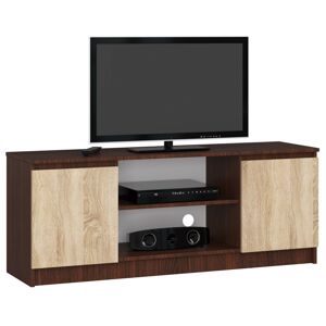 Dizajnový TV stolík ROMANA140, wenge / dub Sonoma