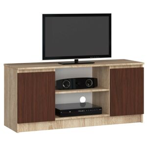 Moderný TV stolík ROMANA120, dub Sonoma / wenge