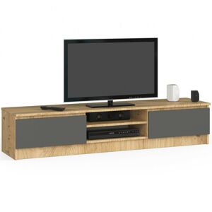 Dizajnový TV stolík ROMANA160, dub Artisan / grafit