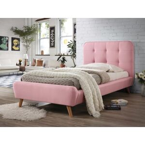 LILIANA čalúnená posteľ 90 x 200 cm, ružová, dub
