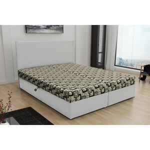FORD čalúnená posteľ 140 Dolaro 511, biela/siena 555