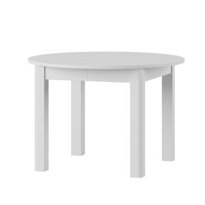 ALAN 1 okrúhly jedálenský stôl s rozkladom, biela